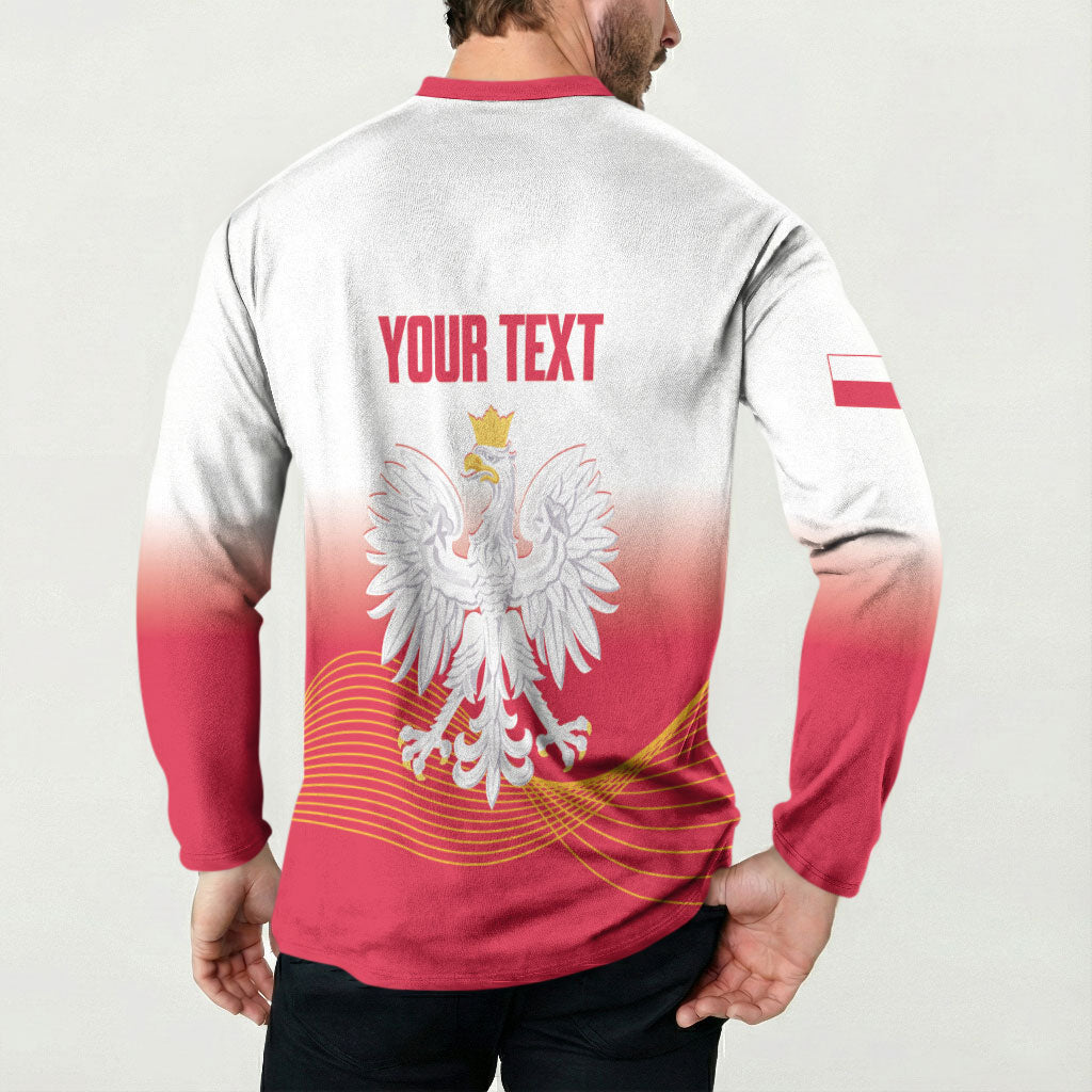 Personalised Poland Volleyball 2026 Button Sweatshirt Polska Back To Back Champions