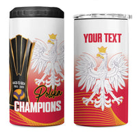 Personalised Poland Volleyball 2026 4 in 1 Can Cooler Tumbler Polska Back To Back Champions