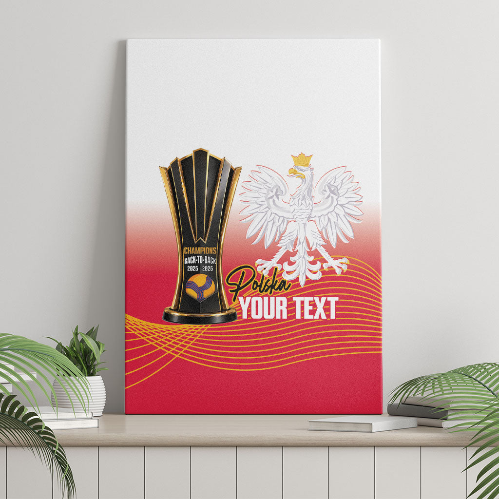 Personalised Poland Volleyball 2026 Canvas Wall Art Polska Back To Back Champions