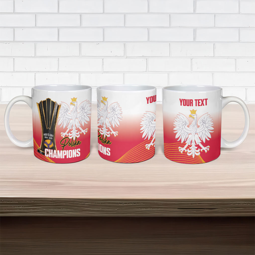 Personalised Poland Volleyball 2026 Ceramic Mug Polska Back To Back Champions