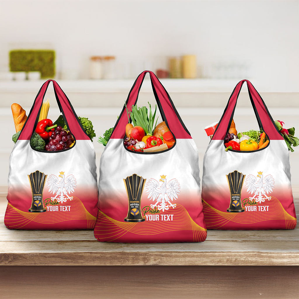 Personalised Poland Volleyball 2026 Grocery Bag Polska Back To Back Champions