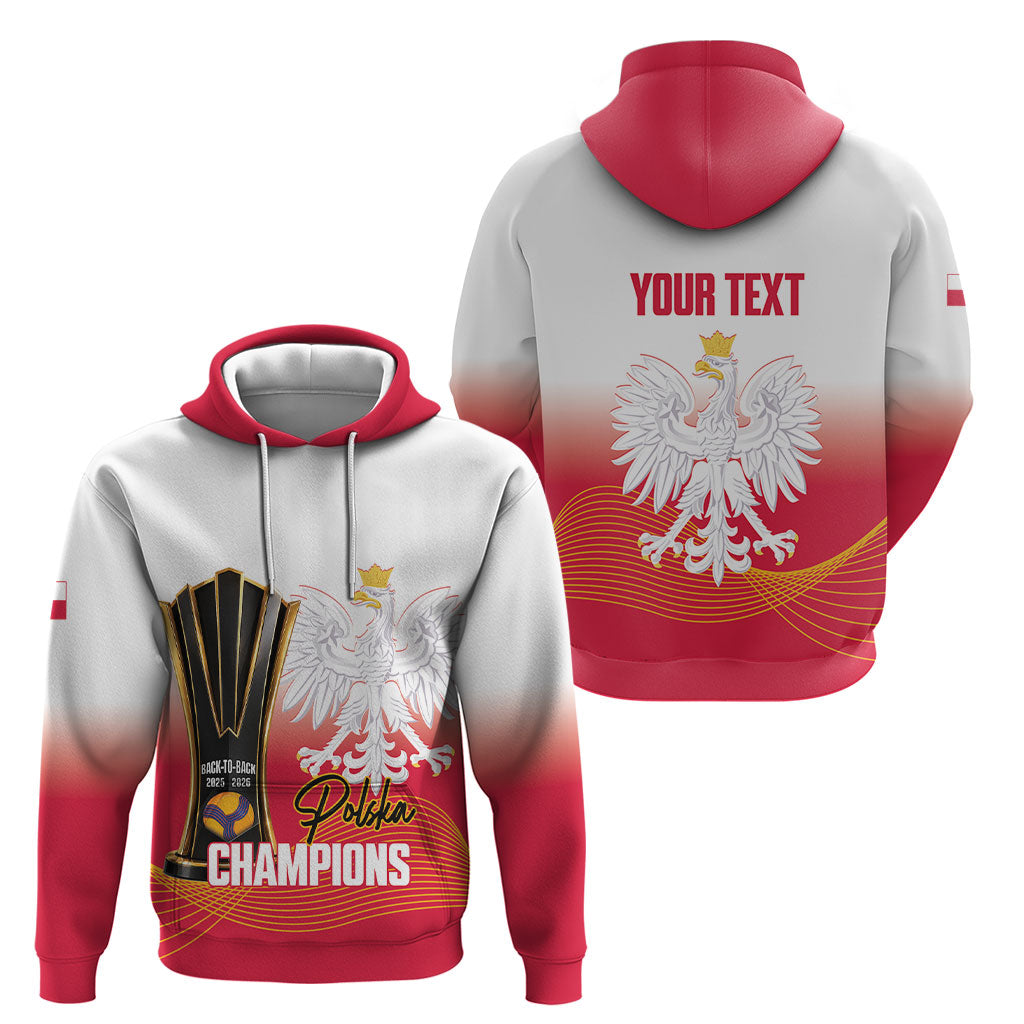 Personalised Poland Volleyball 2026 Hoodie Polska Back To Back Champions