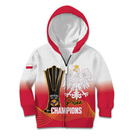 Personalised Poland Volleyball 2026 Kid Hoodie Polska Back To Back Champions