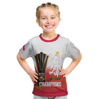 Personalised Poland Volleyball 2026 Kid T Shirt Polska Back To Back Champions