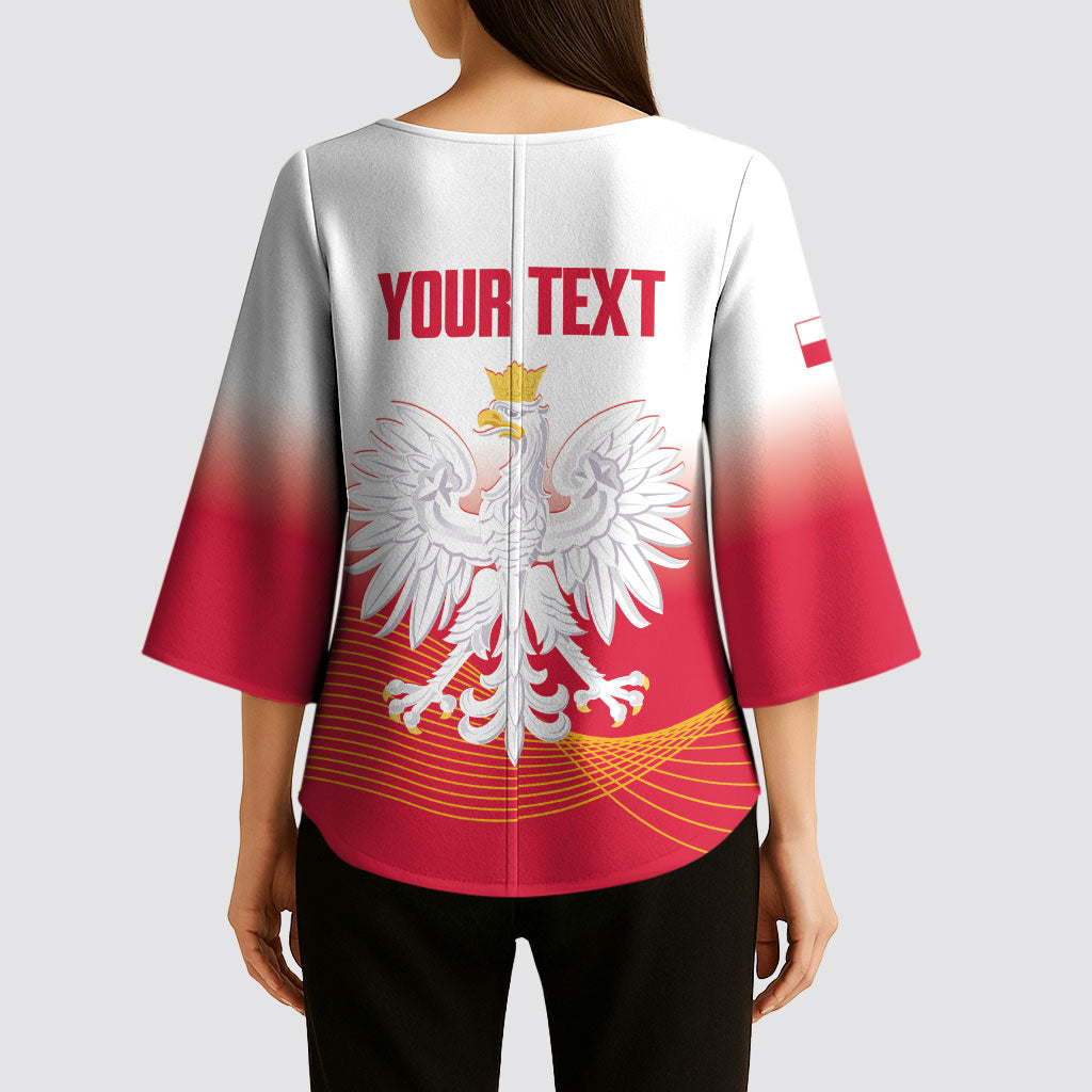 Personalised Poland Volleyball 2026 Kimono Sleeve Blouse Polska Back To Back Champions