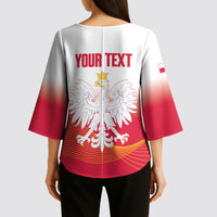 Personalised Poland Volleyball 2026 Kimono Sleeve Blouse Polska Back To Back Champions