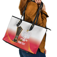Personalised Poland Volleyball 2026 Leather Tote Bag Polska Back To Back Champions