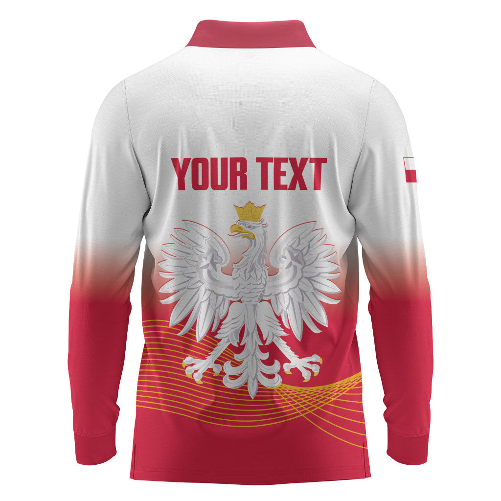 Personalised Poland Volleyball 2026 Long Sleeve Polo Shirt Polska Back To Back Champions