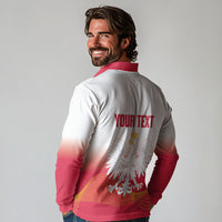 Personalised Poland Volleyball 2026 Long Sleeve Polo Shirt Polska Back To Back Champions