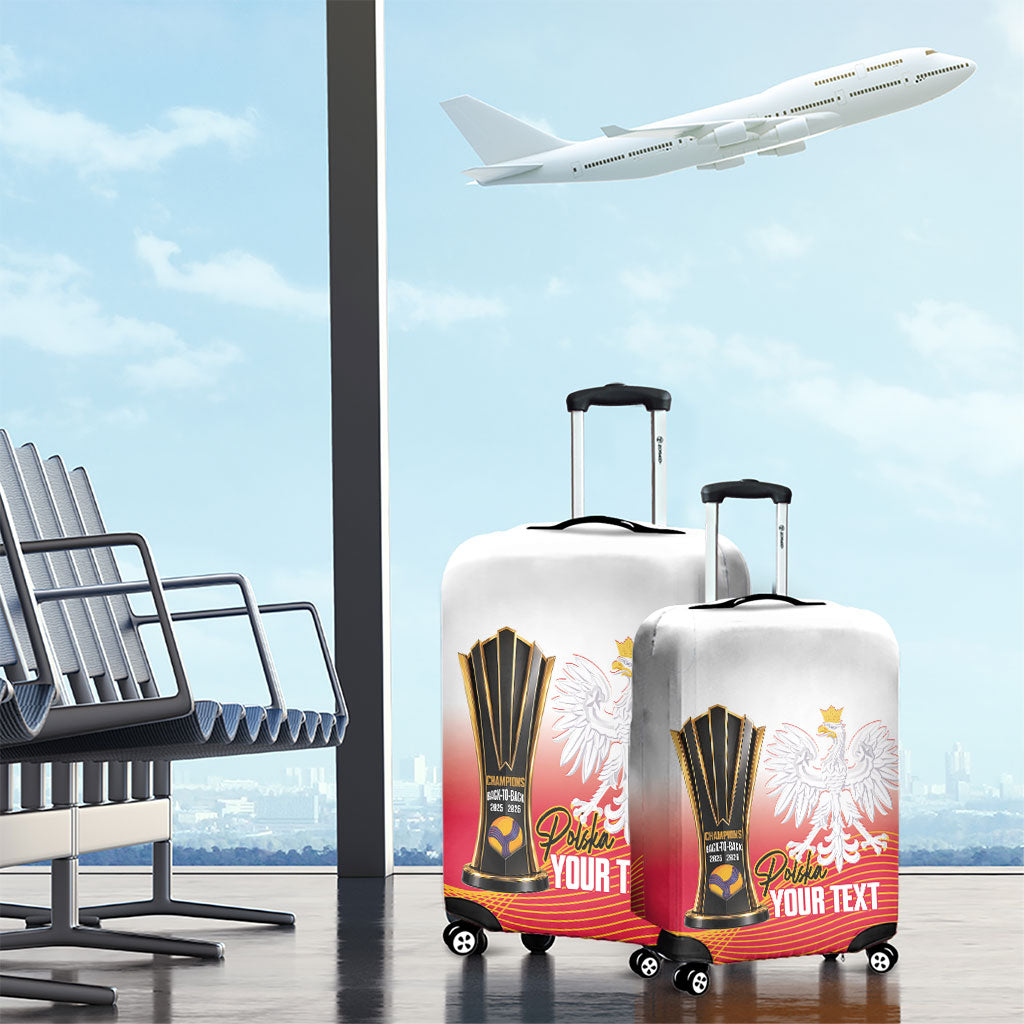 Personalised Poland Volleyball 2026 Luggage Cover Polska Back To Back Champions