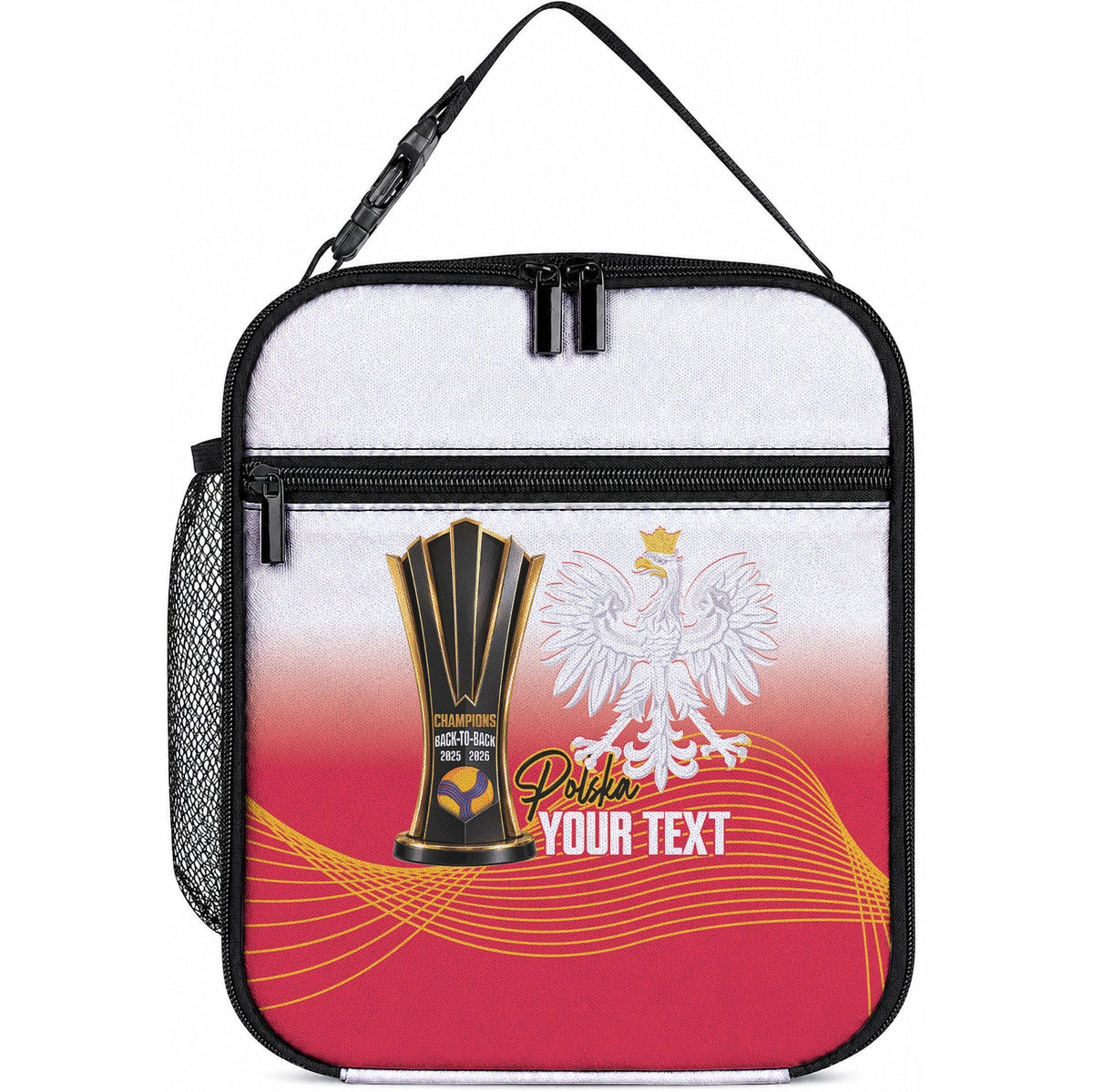 Personalised Poland Volleyball 2026 Lunch Bag Polska Back To Back Champions