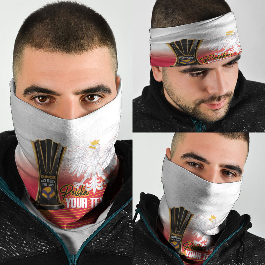 Personalised Poland Volleyball 2026 Neck Gaiter Polska Back To Back Champions