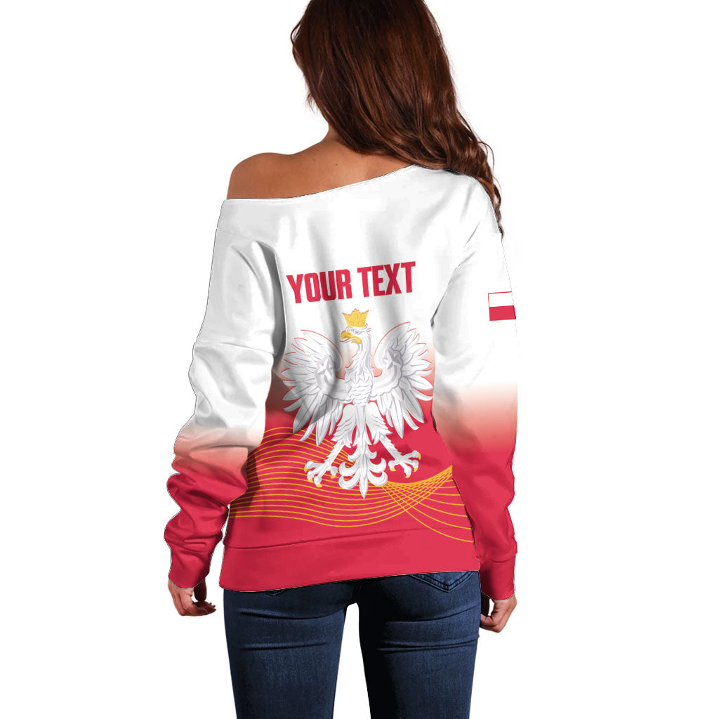 Personalised Poland Volleyball 2026 Off Shoulder Sweater Polska Back To Back Champions