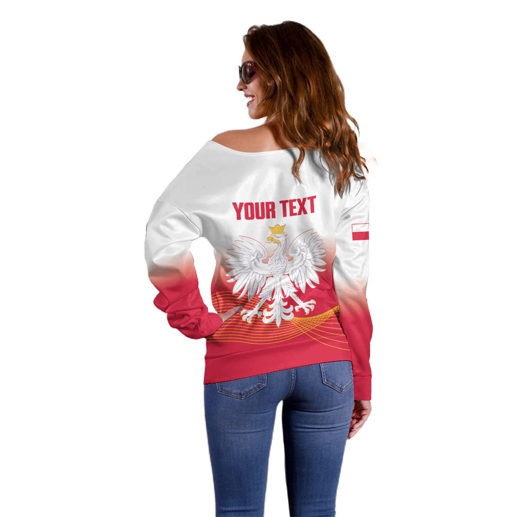 Personalised Poland Volleyball 2026 Off Shoulder Sweater Polska Back To Back Champions