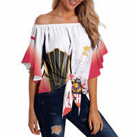 Personalised Poland Volleyball 2026 Off Shoulder Wrap Waist Top Polska Back To Back Champions