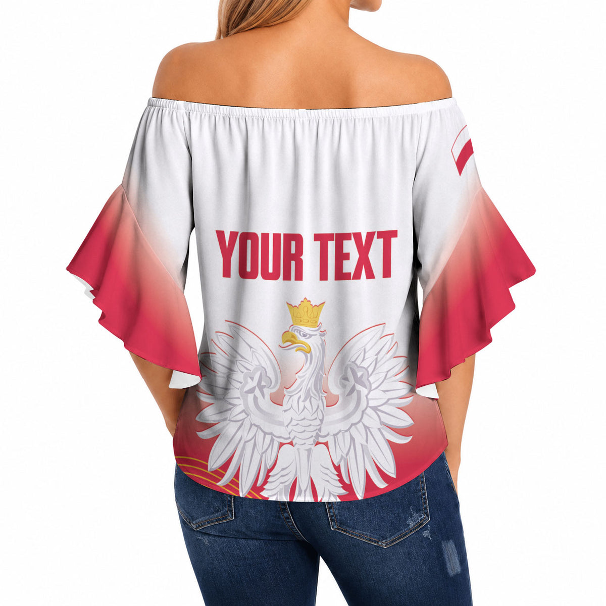 Personalised Poland Volleyball 2026 Off Shoulder Wrap Waist Top Polska Back To Back Champions