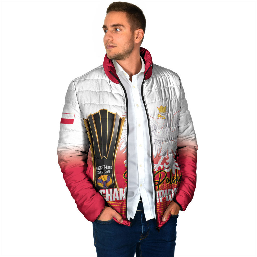 Personalised Poland Volleyball 2026 Padded Jacket Polska Back To Back Champions