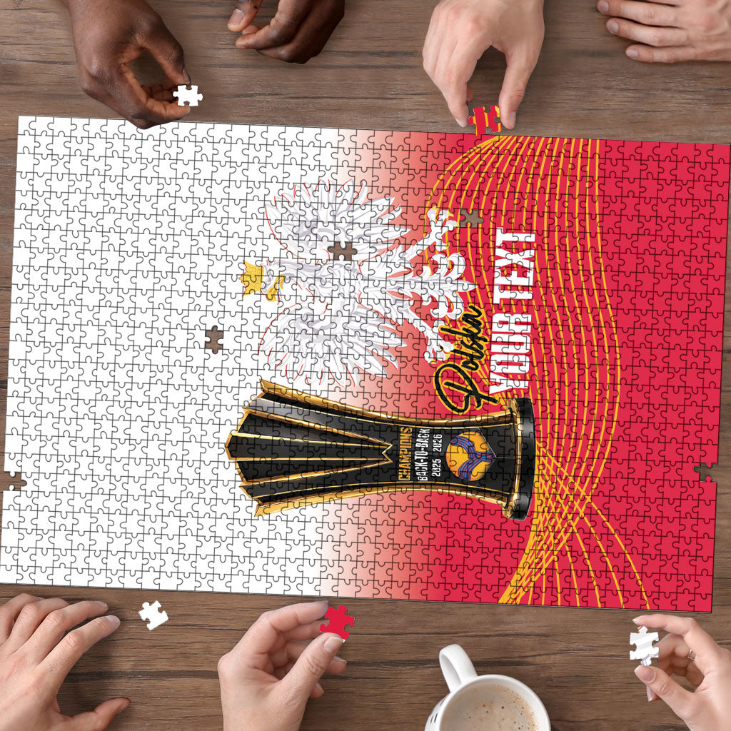 Personalised Poland Volleyball 2026 Puzzle Polska Back To Back Champions