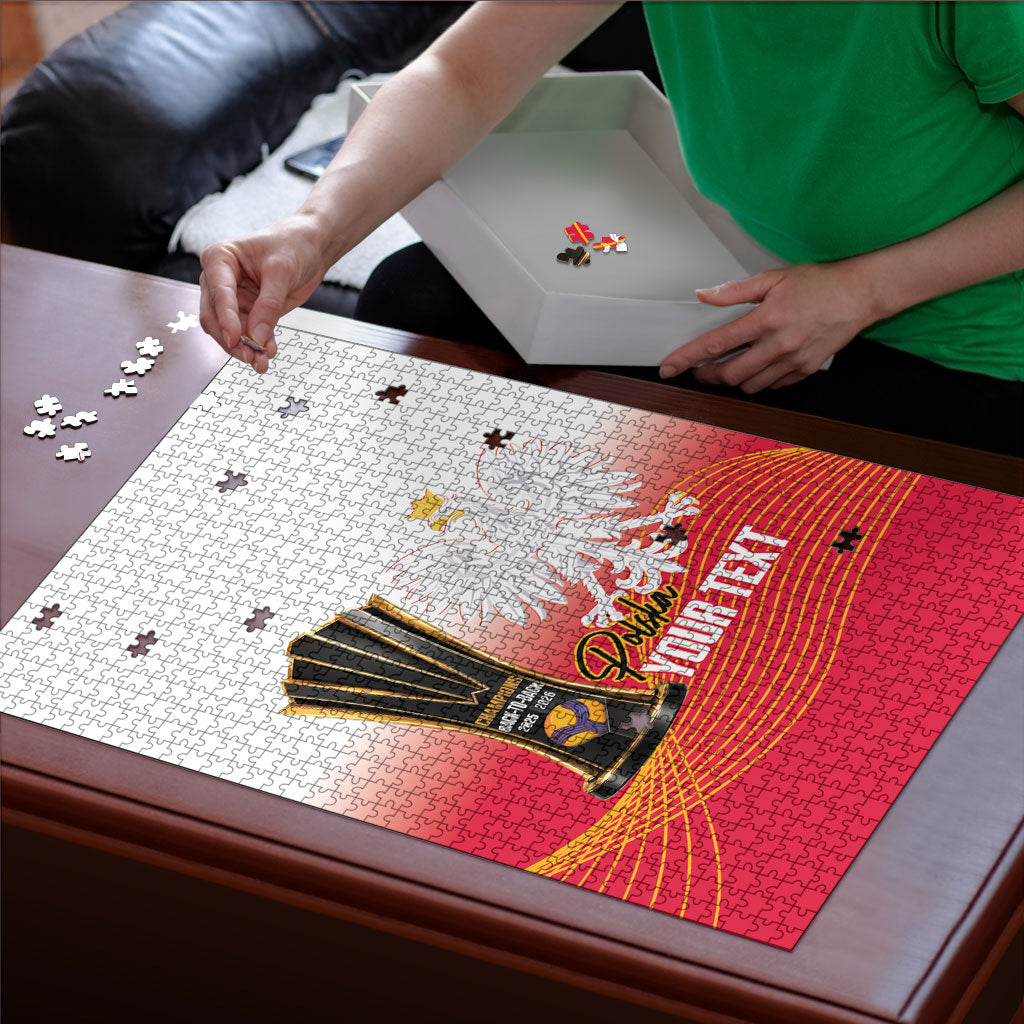 Personalised Poland Volleyball 2026 Puzzle Polska Back To Back Champions