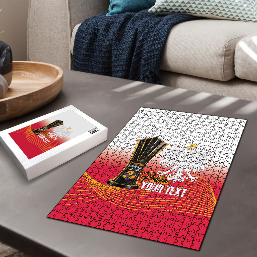 Personalised Poland Volleyball 2026 Puzzle Polska Back To Back Champions