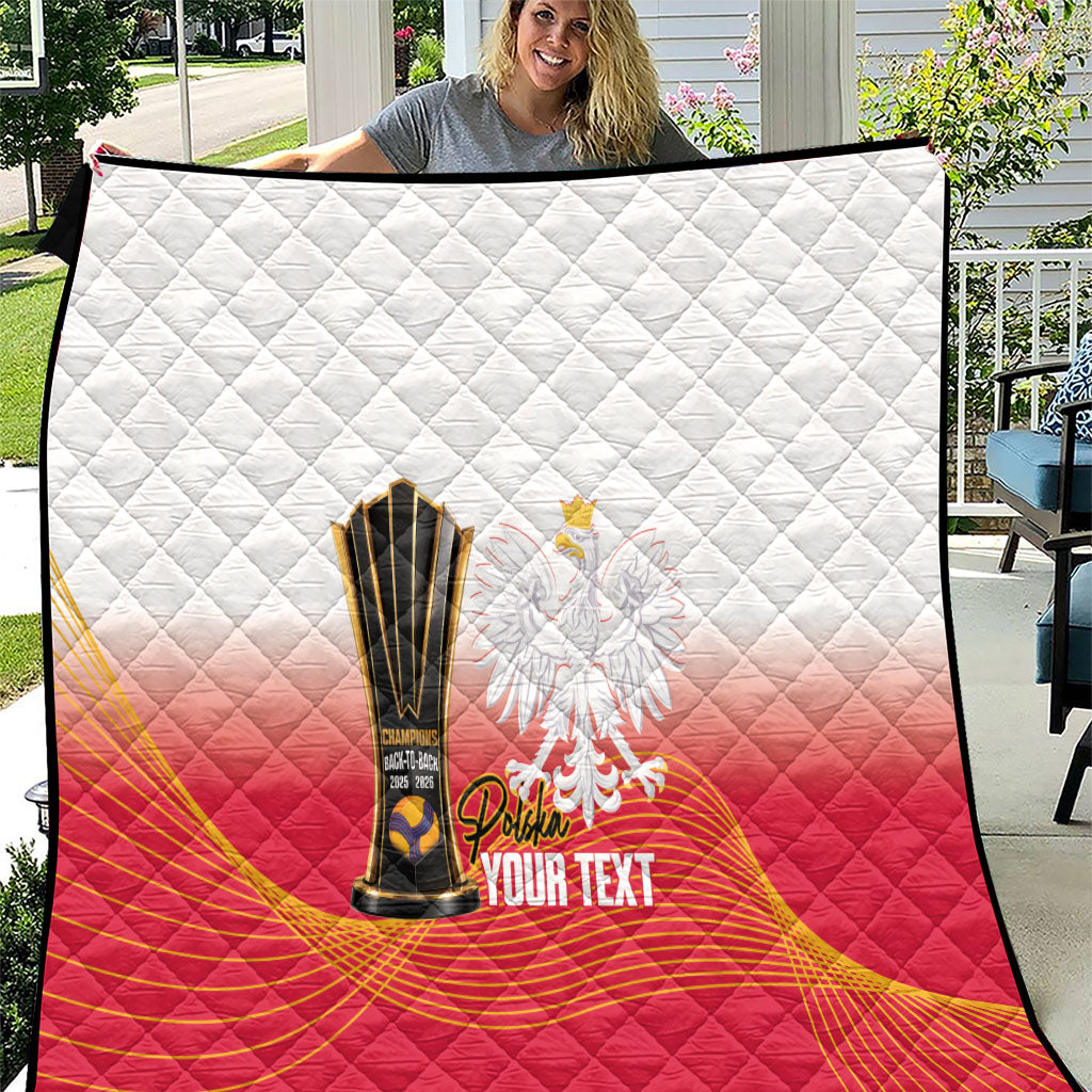 Personalised Poland Volleyball 2026 Quilt Polska Back To Back Champions