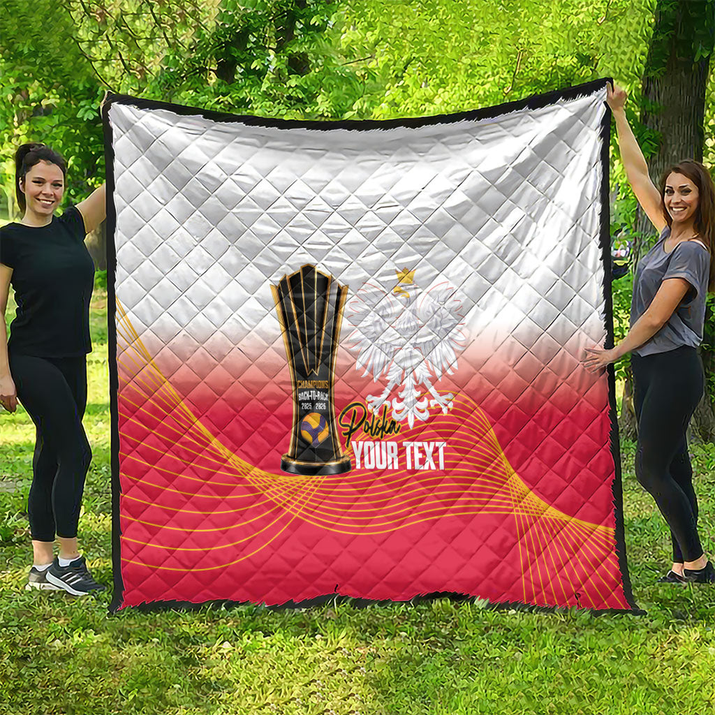 Personalised Poland Volleyball 2026 Quilt Polska Back To Back Champions