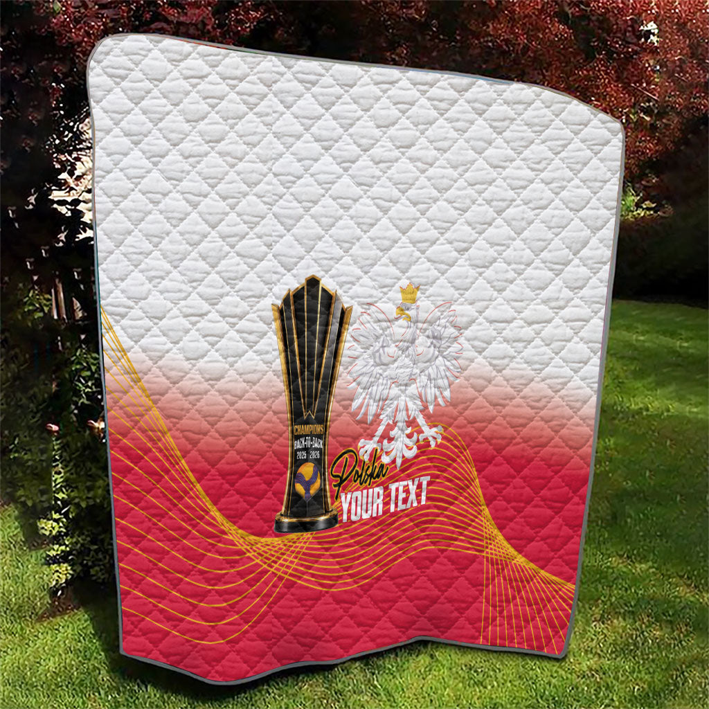 Personalised Poland Volleyball 2026 Quilt Polska Back To Back Champions