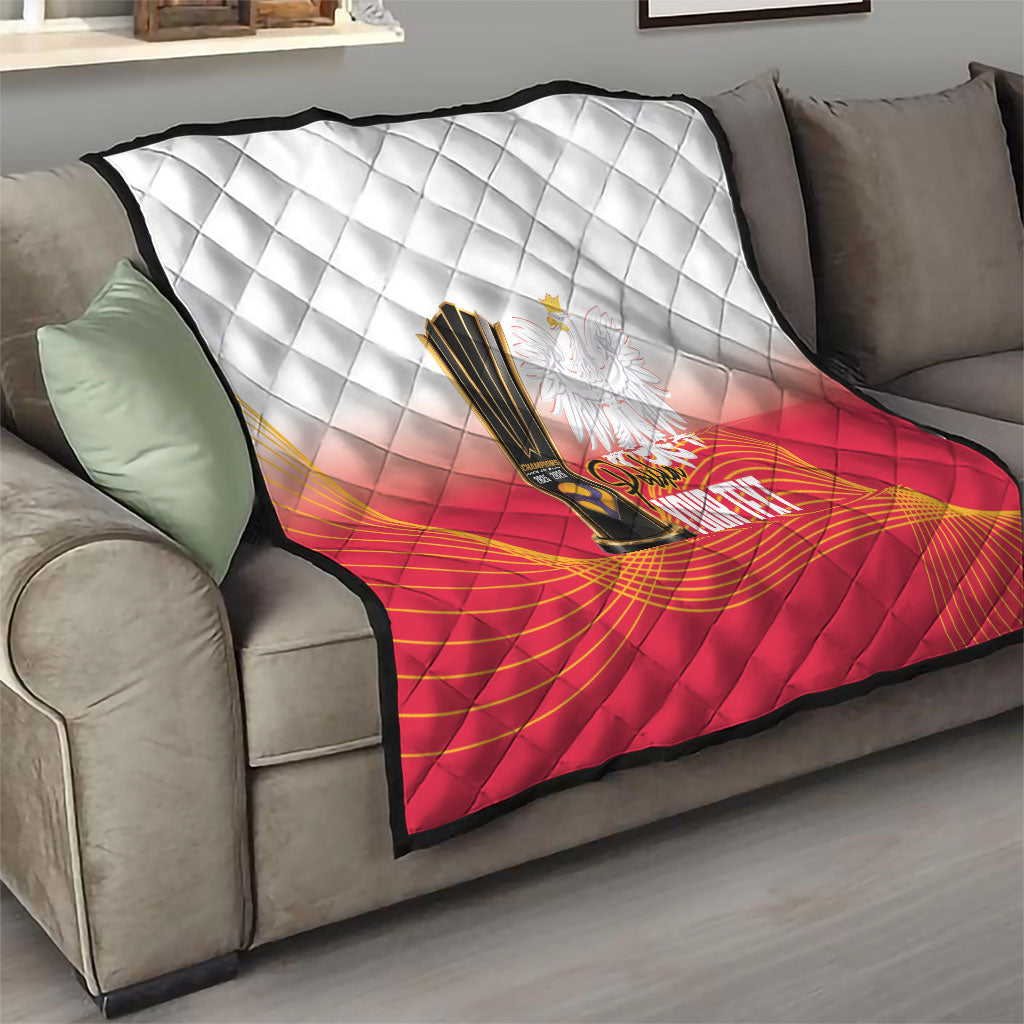 Personalised Poland Volleyball 2026 Quilt Polska Back To Back Champions