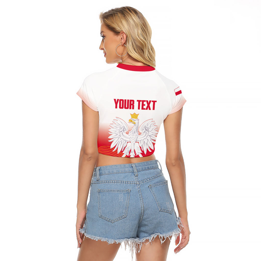 Personalised Poland Volleyball 2026 Raglan Cropped T Shirt Polska Back To Back Champions