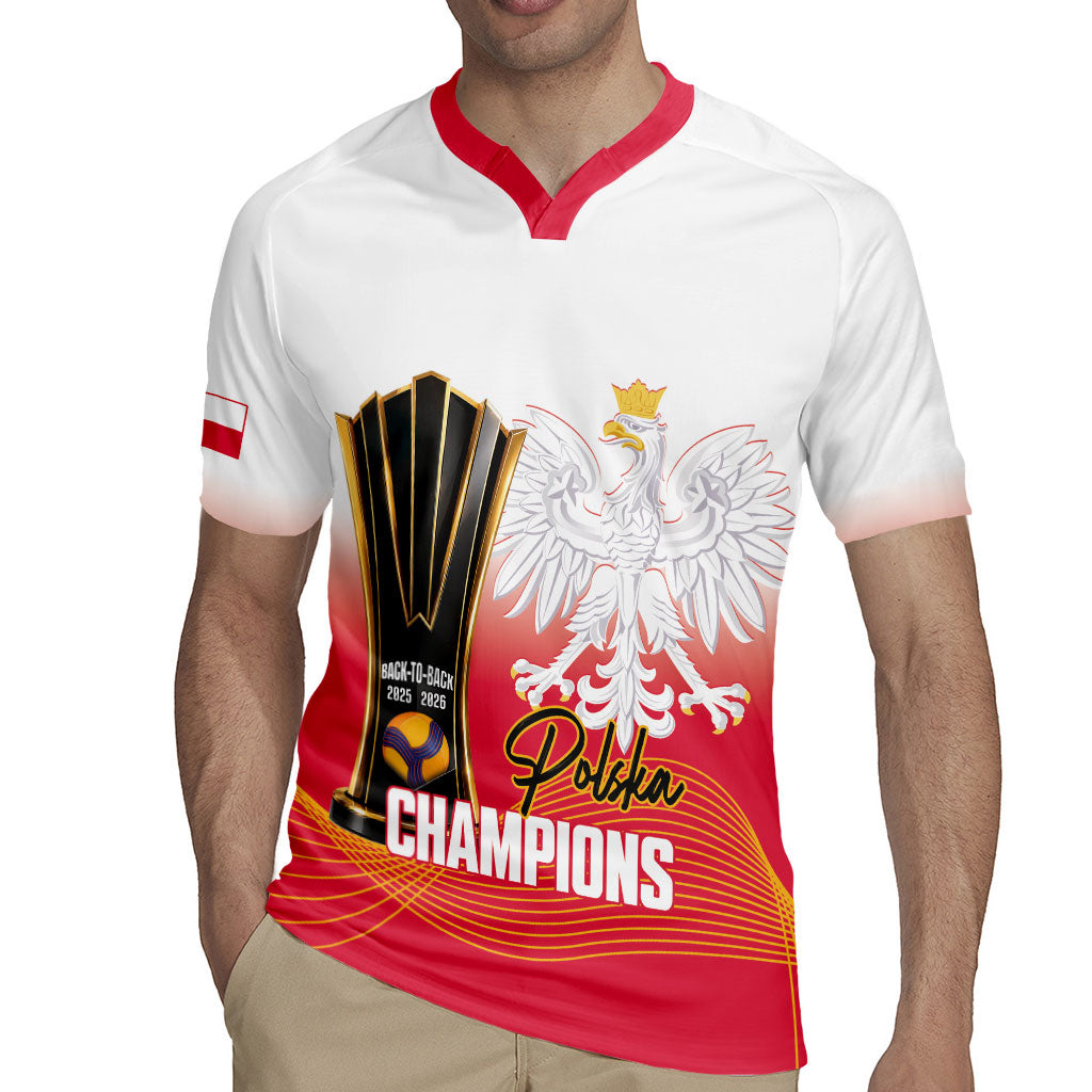 Personalised Poland Volleyball 2026 Rugby Jersey Polska Back To Back Champions