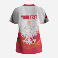 Personalised Poland Volleyball 2026 Scrub Top Polska Back To Back Champions