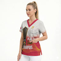 Personalised Poland Volleyball 2026 Scrub Top Polska Back To Back Champions
