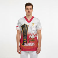 Personalised Poland Volleyball 2026 Scrub Top Polska Back To Back Champions