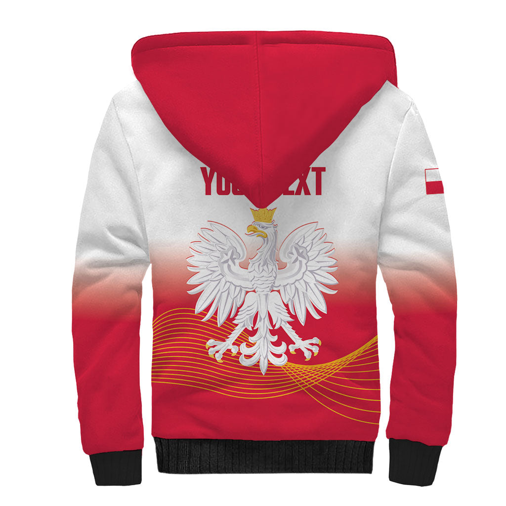 Personalised Poland Volleyball 2026 Sherpa Hoodie Polska Back To Back Champions