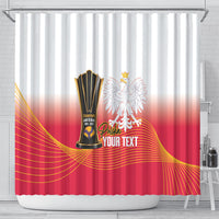 Personalised Poland Volleyball 2026 Shower Curtain Polska Back To Back Champions