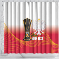 Personalised Poland Volleyball 2026 Shower Curtain Polska Back To Back Champions