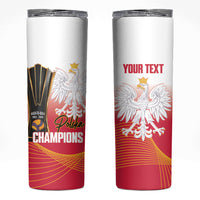 Personalised Poland Volleyball 2026 Skinny Tumbler Polska Back To Back Champions