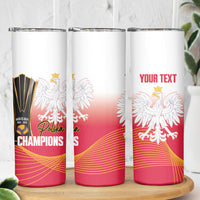 Personalised Poland Volleyball 2026 Skinny Tumbler Polska Back To Back Champions