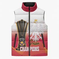 Personalised Poland Volleyball 2026 Sleeveless Puffer Jacket Polska Back To Back Champions