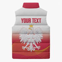 Personalised Poland Volleyball 2026 Sleeveless Puffer Jacket Polska Back To Back Champions