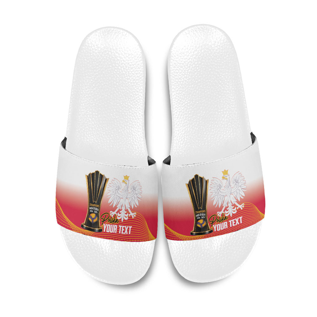 Personalised Poland Volleyball 2026 Slide Sandals Polska Back To Back Champions