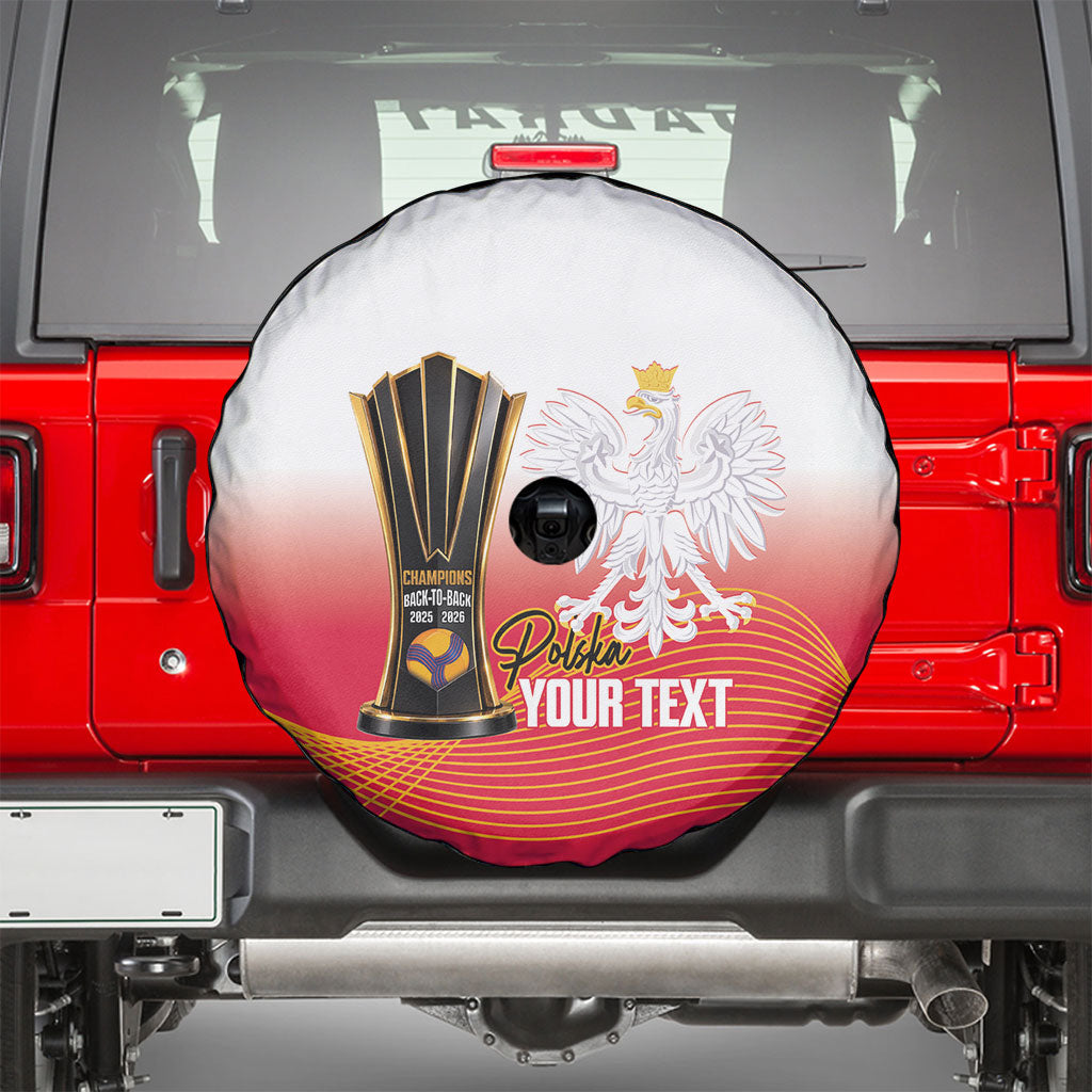 Personalised Poland Volleyball 2026 Spare Tire Cover Polska Back To Back Champions