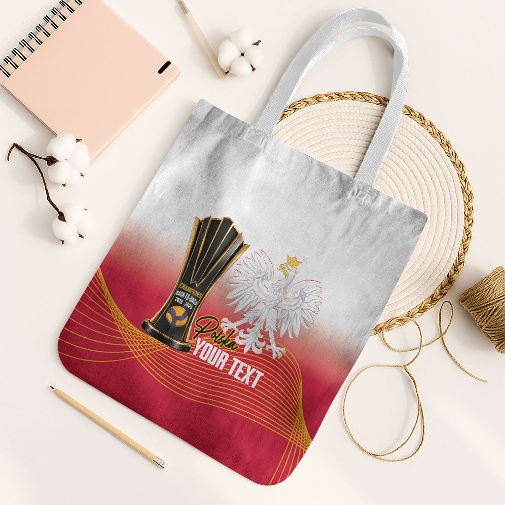 Personalised Poland Volleyball 2026 Tote Bag Polska Back To Back Champions