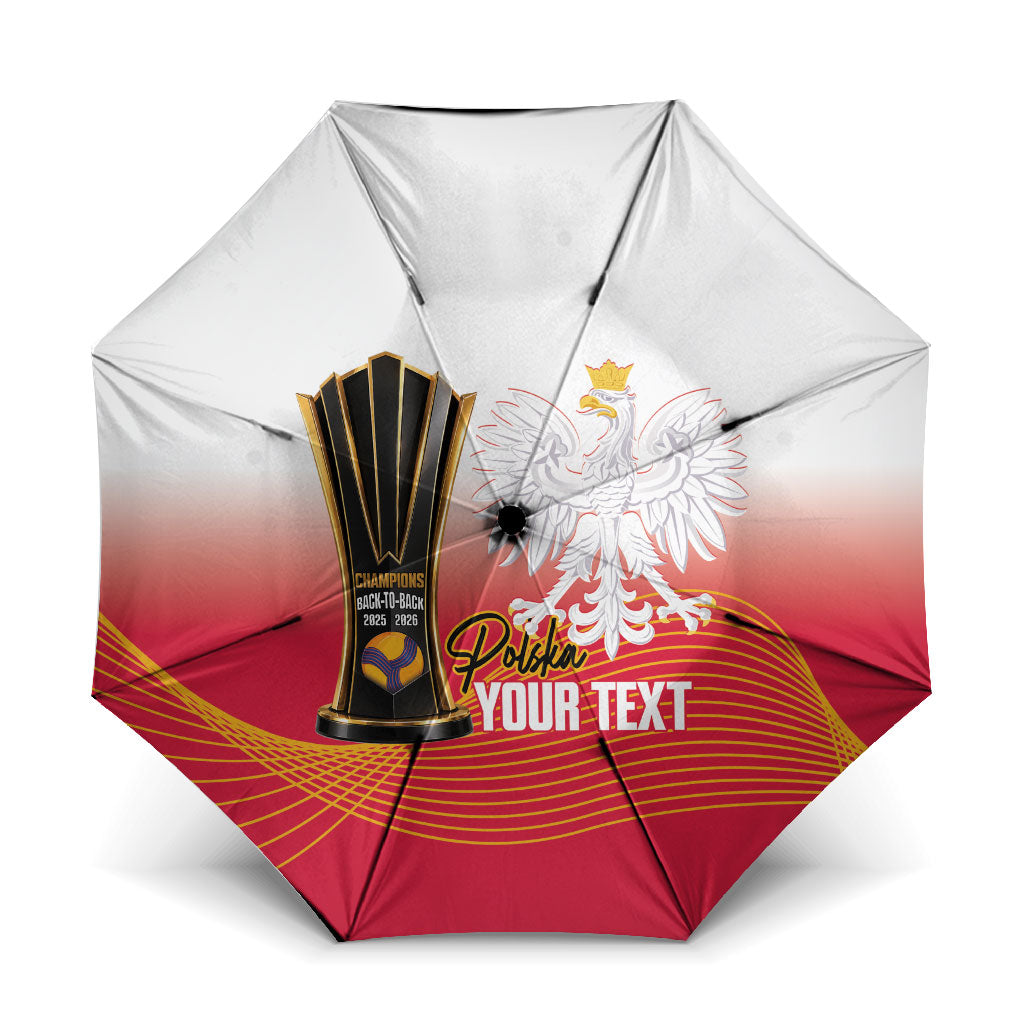 Personalised Poland Volleyball 2026 Umbrella Polska Back To Back Champions