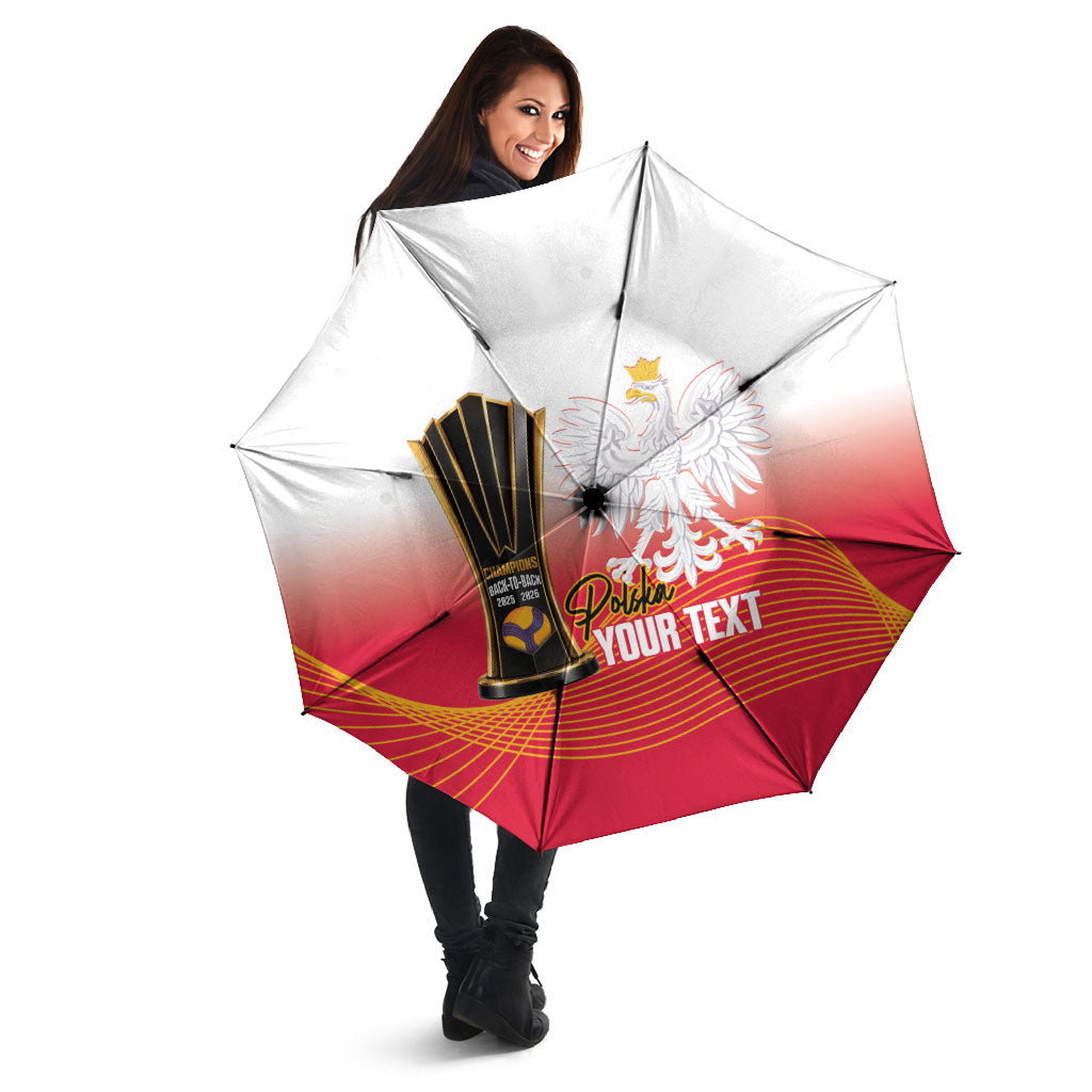 Personalised Poland Volleyball 2026 Umbrella Polska Back To Back Champions