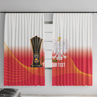 Personalised Poland Volleyball 2026 Window Curtain Polska Back To Back Champions