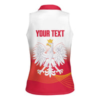 Personalised Poland Volleyball 2026 Women Sleeveless Polo Shirt Polska Back To Back Champions