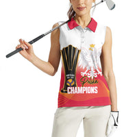 Personalised Poland Volleyball 2026 Women Sleeveless Polo Shirt Polska Back To Back Champions