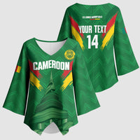 Cameroon Football Custom Kimono Sleeve Blouse Reunification Monument Les Lionnes Indomptables