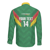 Cameroon Football Custom Long Sleeve Button Shirt Reunification Monument Les Lionnes Indomptables